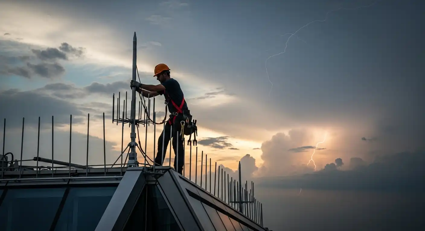 Projeto e instalação de SPDA e para-raios conforme normas técnicas